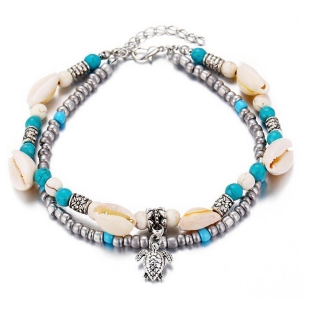 Bohemian Hawaiian Sea Tortoise Anklet - Picture 2 of 6